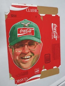Vintage Coca-Cola Dose PHILADELPHIA Buddy Ryan Gesichtsmaske Karton EXTREM SELTEN! - Bild 1 von 16