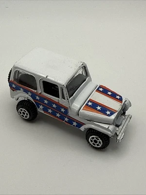 Vintage 1980s Yatming White Jeep CJ-7 1/60 Flash Eye Decal Loose Hong Kong - Image 1 of 4