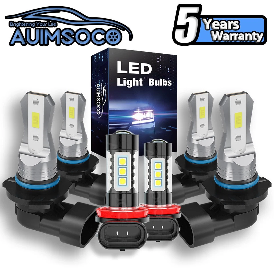 For Toyota Land Cruiser 2003 2008-2011 LED Headlight + Fog Light Bulbs Combo - Image 1 of 4