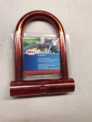 Bell 自行车锁,红色。 Level 3 Security 全新 — 第 1/4 张图片