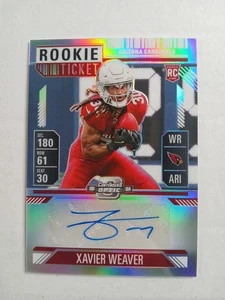 Biglietto Contenders Optic Xavier Weaver Rookie 2024 Auto RC Silver Prizm #156 - Foto 1 di 2