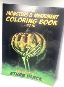 Monsters & Merriment Coloring Book New 2016 Artwork By Ethan Black. - Picture 1 of 6
