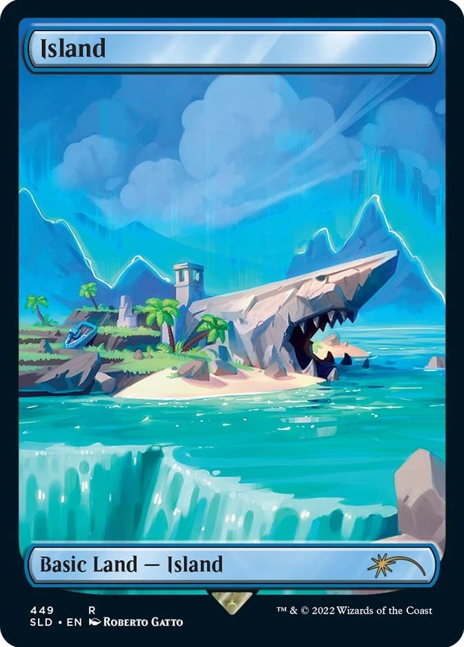 MTG Island Fortnite Secret Lair 449 Full Art  - Secret Lair #449 - Image 1 of 1