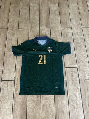 Camiseta verde mediana de la selección de fútbol de Italia para hombre Foto 1 de 2