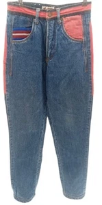 Vintage Maneuvers Pro Sports Jeans Mens 29x34 Blue Denim Retro Striped Logo - Picture 1 of 14