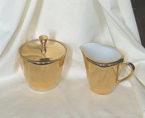 Vintage Seltmann Weiden Gold Zucker- und Milchkännchen Bavaria - Bild 1 von 10