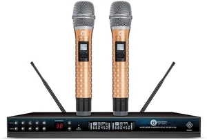 Pro Dual UHF kabelloses Karaoke Mikrofonsystem mit 300 Kanälen - Bild 1 von 3