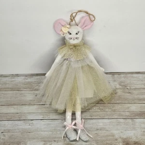 2014 PBK Pottery Barn Kinder Stofftier Ballerina Tänzerin Maus Stoffpuppe, Tüllkleid - Bild 1 von 12