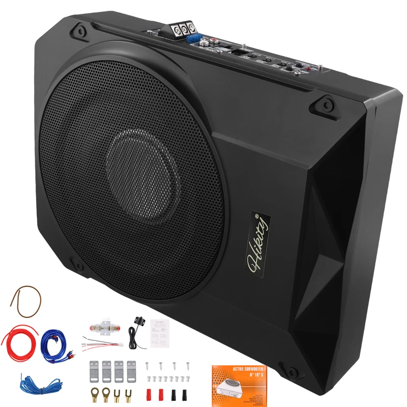 10" Aktiv Auto Untersitz Subwoofer mit 1000 Watt flach kompakt Bass - Bild 1 von 4