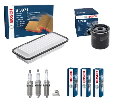Service Kit Fits Citroen C1 Peugeot 107 1.0 PM_ Bosch Air Oil Filter Spark Plugs - Image 1 of 4