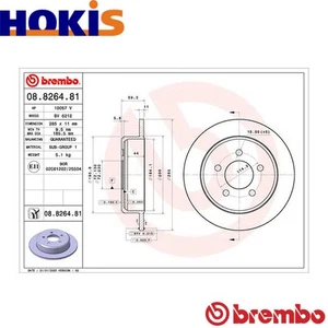 2x BRAKE DISC 08.8264.81 FOR JEEP GRAND/CHEROKEE WRANGLER/II ELFY0101Y 5.2L 8cyl - Picture 1 of 8