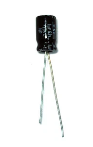 50pc Electrolytic Capacitor NPR Radial 2000hr +105℃ RoHS NP 1uF 63V φ6x11mm SC - Picture 1 of 1