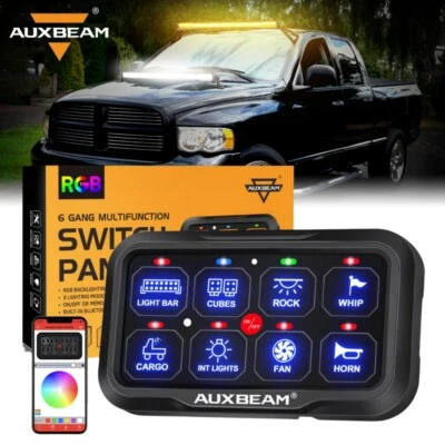 Auxbeam AR-820 RGB 8 Gang Switch Panel Automatic Dimmable +App Control For Dodge - Image 1 of 4