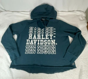 Harley Davidson Mujer/Adolescente Cordón Manga Larga Azul Sudadera con Capucha Talla 2XL - Imagen 1 de 10