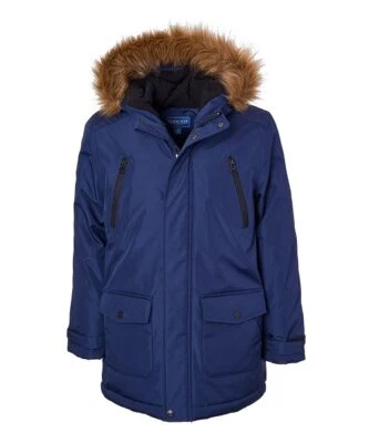Parka Cherokee Navy Expedition ribete de piel sintética talla 18 Foto 1 de 4