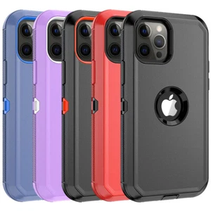 For iPhone 13 14 15 Pro Max 12 11 Case Heavy Duty Shockproof Cover Fits Otterbox - Picture 1 of 76