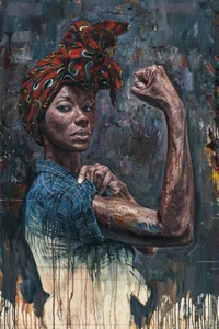 Afro-Américain Rare Art Mural Neuf Décoration Maison - AFFICHE 20x30 - Photo 1 sur 4