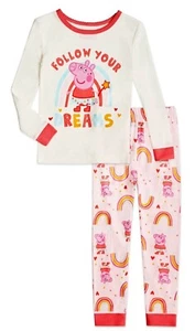 Juego de pijamas de algodón ajustados PEPPA PIG nuevo con etiquetas para niños pequeños 2T, 3T o 4T $20 - Imagen 1 de 1