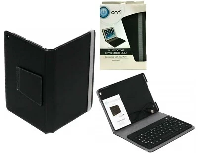 Onn Bluetooth Keyboard Case for Apple iPad Air Tablet Built In Stand Folio Case  - Image 1 of 4