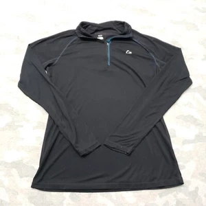 Paradox Top Womens Medium Black 1/4 Zip Merino Wool Blend Long Sleeve Base Layer - Picture 1 of 11
