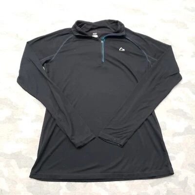 Paradox Top Womens Medium Black 1/4 Zip Merino Wool Blend Long Sleeve Base Layer - Image 1 of 4