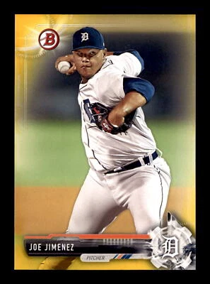 2017 Bowman Prospects Yellow #BP38 Joe Jimenez Detroit Tigers Baseball Card - Image 1 of 2
