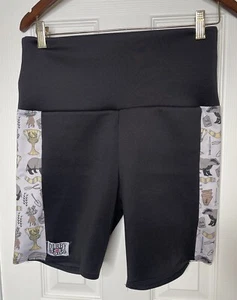 NWOT Derby Kiss Hufflepuff Biker Shorts Sz. L Roller Derby Harry Potter Rare - Picture 1 of 5