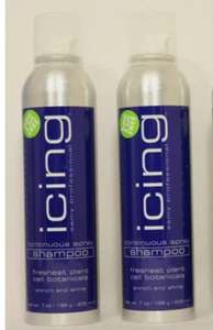 2 New SAMY PROFESSIONAL, ICING CONTINUOUS SPRAY SHAMPOO, PLANT CELL BOTANICALS - Picture 1 of 2