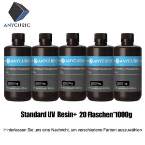 20 butelek 1000g ANYCUBIC UV Resin 405nm do drukarki 3D z żywicy żywicznej 4/6/7/8K LCD