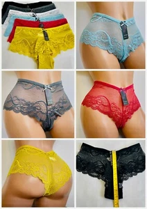 Boyshort 3/6 WOMEN BOXER CHEEKY HIGH WAISTED SHORTIE PANTIES UNDERWEAR 8279 S-XL - Picture 1 of 12