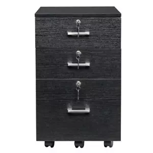 Filing Cabinet with Storage 3 Drawer File Cabinet Organizer with Lock Black - Picture 1 of 10