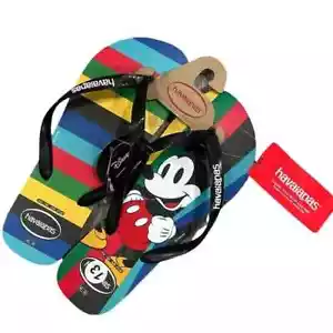 Havaianas NEW Flip Flops Disney Mickey Mouse Vibrant Colors 11/12W - Picture 1 of 1