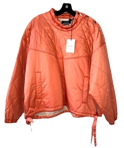 ISABEL MARANT Size 36 Oversized Quilted Insulated Pullover Top NWT $1190 Papaya - Imagen 1 de 11
