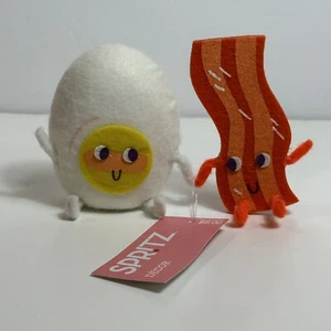 Target Spritz Valentine's Day Bacon and Egg Felt Decorative Figures NWT 2023 - Picture 1 of 6