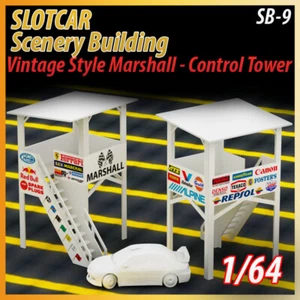 Slotcar Scenery Building Stile Vintage Maresciallo & Torre di Controllo Scala 1:64 Afx,Tyco - Foto 1 di 7