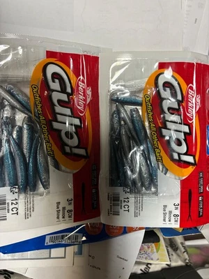 2-pks Berkley Gulp Blue Shiner 3" Minnow Swimbait 12 unidades (NUEVO) Foto 1 de 2