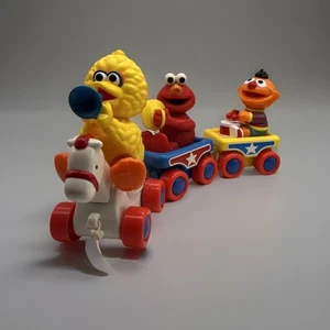 Vintage Tyco Sesame Street Pull Along Big Bird 6 By 15 Inches On Length - Picture 1 of 11