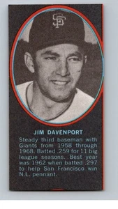 Estampillas de béisbol del equipo actual Dell 1971 Jim Davenport Gigantes de San Francisco - Imagen 1 de 2