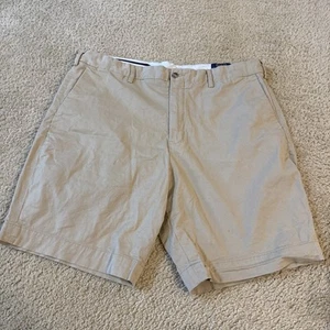 Polo Ralph Lauren Herrenshorts 38 Stretch klassische Passform beige Chino 9" Schrittlänge Logo - Bild 1 von 8