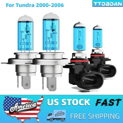 For Toyota Tundra 2000-2006 Halogen Headlight Bulbs Hi/Low Beam Fog light 6000K - Изображение 1 из 4