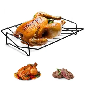 Rib and Roast Rack Turkey Roasting Rack for Grilling Oven Roast Dishwasher Safe - Picture 1 of 7