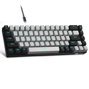 Portable 60% Mechanical Gaming Keyboard, MK-Box LED Backlit Compact 68 Keys M... - Picture 1 of 9