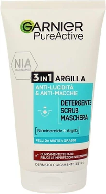 Pure Pelle 3 in 1 Gel Detergente Scrub Maschera, Pelle Grassa Con Imperfezioni,  - Immagine 1 di 4