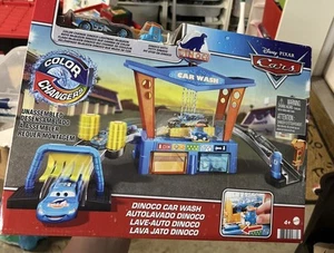Disney Pixar Cars Color Changers Dinoco Car Wash Lightning McQueen - Picture 1 of 6