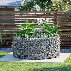 Gabione Steinkorb Rund Ziergabione Steingabione Pflanzenkorb Blumenkasten GGB479 - Bild 1 von 8