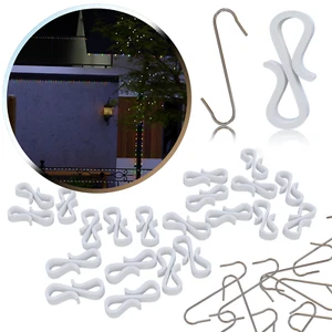 Halter Clip Lichterkette Halterung Haken 10 25 100 Stück Befestigung Weihnachten - Bild 1 von 20