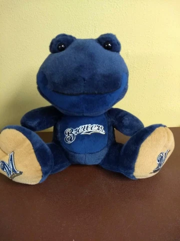 Milwaukee Brewers Stuffed Plush Frog Cover