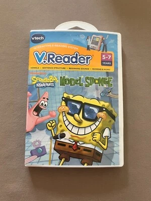 Vtech V.Reader SpongeBob SquarePants Touch Learning System Game~5-7, New In Box! - Image 1 of 2