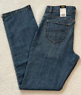 Lee Jeans Women's Relaxed Fit Straight Leg Mid Rise Inspire Blue Size: 10 Long