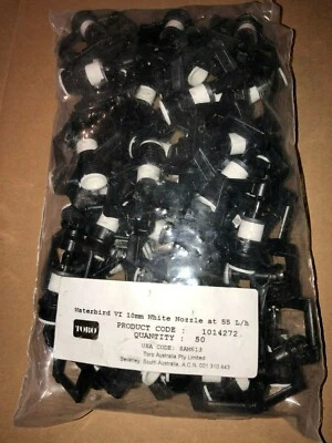 Lote de 50 micro aspersores TORO Waterbird VI 10mm bico branco SAM613 - Imagem 1 de 3